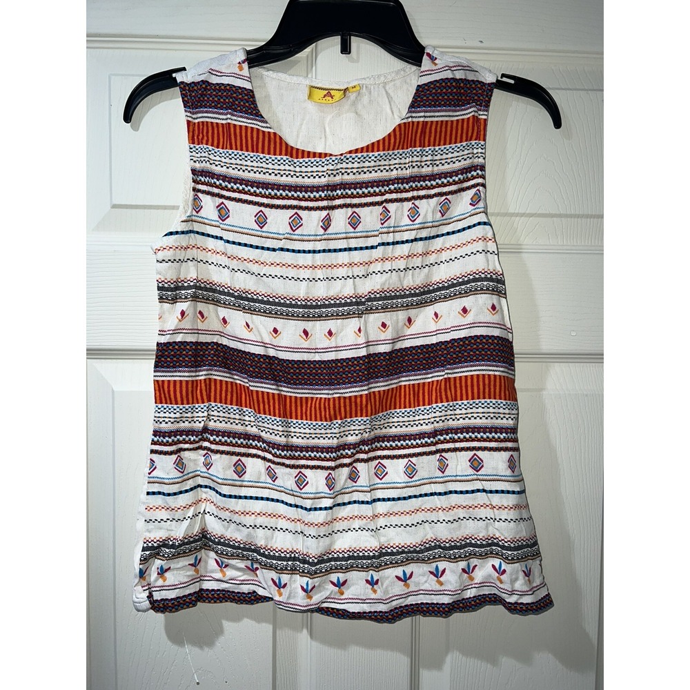 Ateesa Top Women Multicolor Size M Cotton Blend A007037